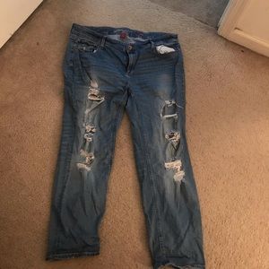 Distressed jeans